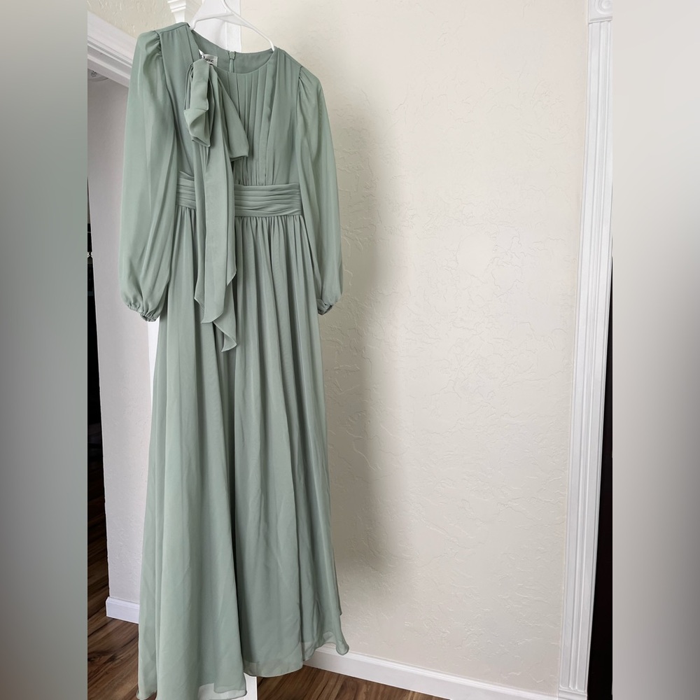 JJs House A Line Scoop Chiffon Bridesmaid Dress